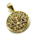 14K Gold & Diamond Star of David and Menorah Necklace
